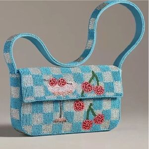 Anthropologie The Fiona Beaded Bag Food & Drink Edition Cosmo